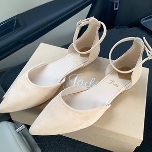 Jade Bridal Shoes | Flat shoes | Nude suede